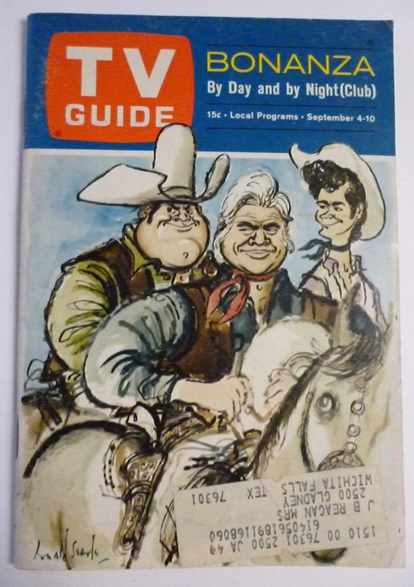 Wichita Falls News At Noon Channel North Texas Sept TV Guide 1965 BONANZA Ron Searle LURCH Wichita Falls News At Noon Channel North Texas Sept TV Guide 1965 BONANZA Ron Searle LURCH