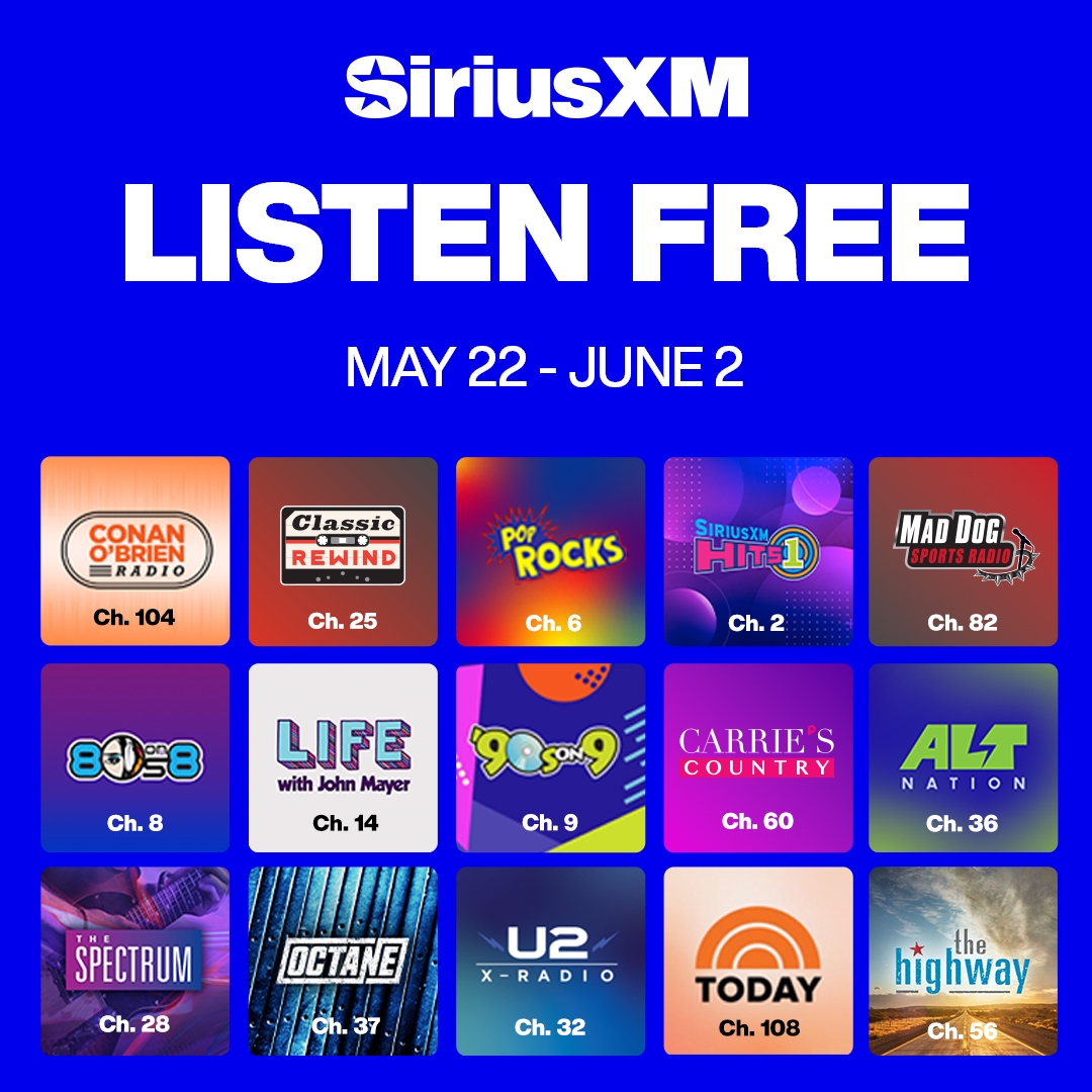 Your Drive Just Got A Lot More Entertaining Listen To SiriusXM For Free In Your Car Through June 2 Https t co Zvatz6CzBf